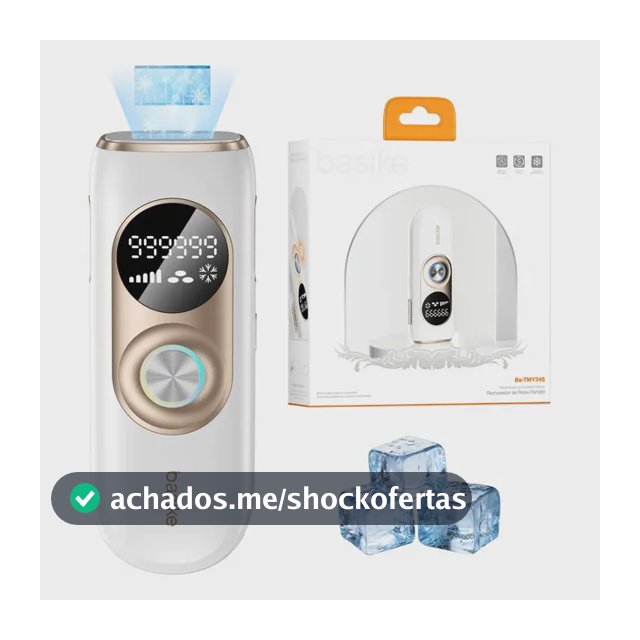 Depilador A Laser De Depilador Luz Pulsada IPL Profissional 9 Níveis De Ajuste, Sensacao Gelo Indolor Depilacao Definitiva, Unissex Para Bivolt Depilacao Laser Dep Portatil, Para Corpo Todo Basike