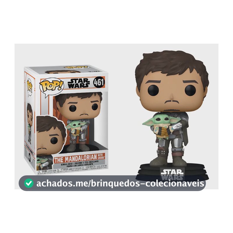 Funko Pop 461 Star Wars O Mandaloriano Com Grogu Chega Hj Sp