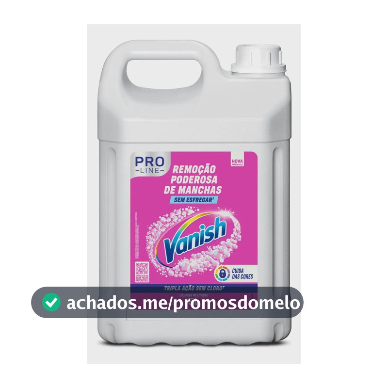 Tira Manchas Vanish Líquido Multiuso para Roupas Coloridas Pro Line 5L