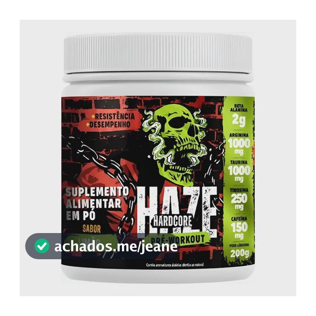 Haze Hardcore Pré-treino 200g - Melhor Pré-treino Do Mercado Limão