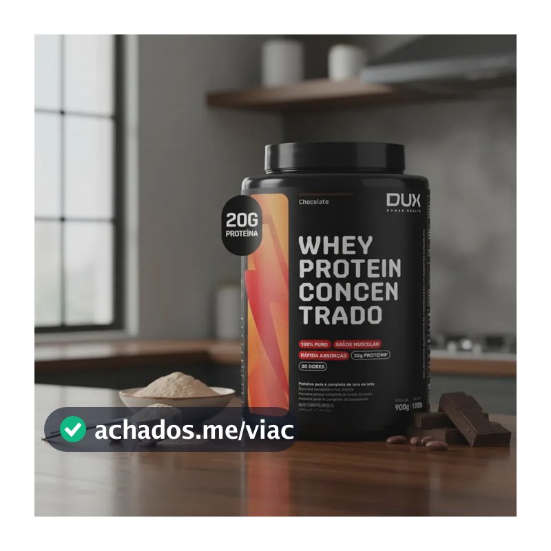 Proteína Dux Nutrition Whey Protein Concentrado Pote 900G sabor Chocolate x 900g