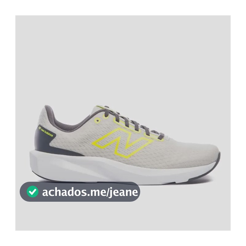 Tênis Esportivo Masculino 413v3 New Balance Cinza Claro Liso 40 Br