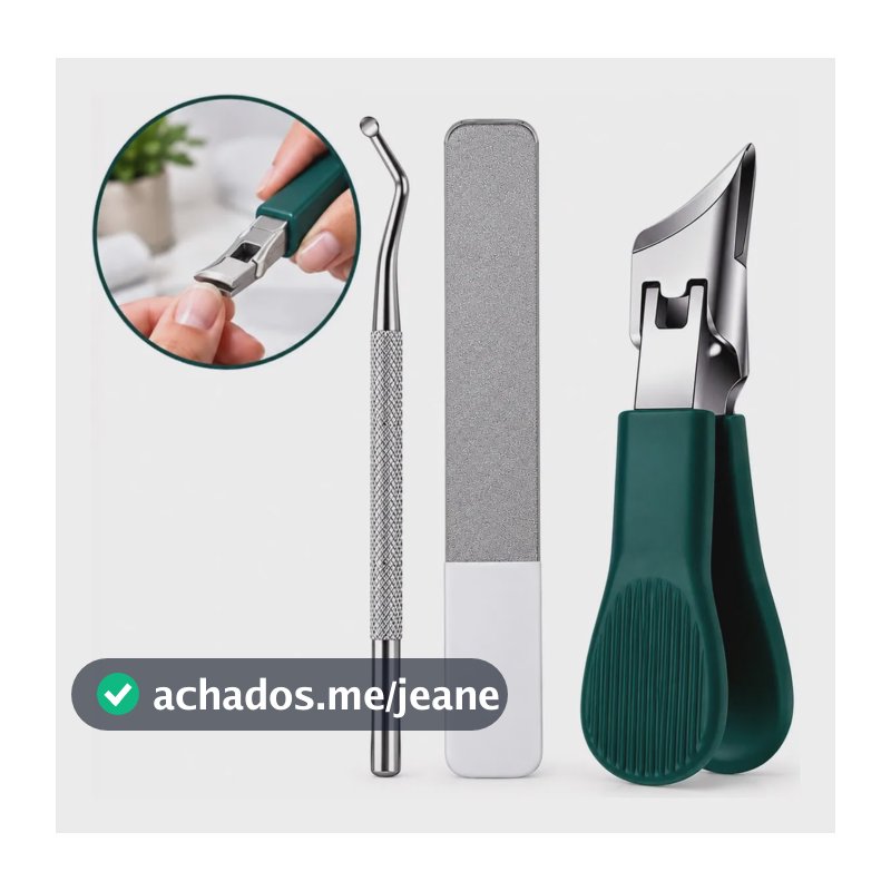 Cortador De Unhas Profissional Bico De Águia 9cm Inox Azul-petróleo