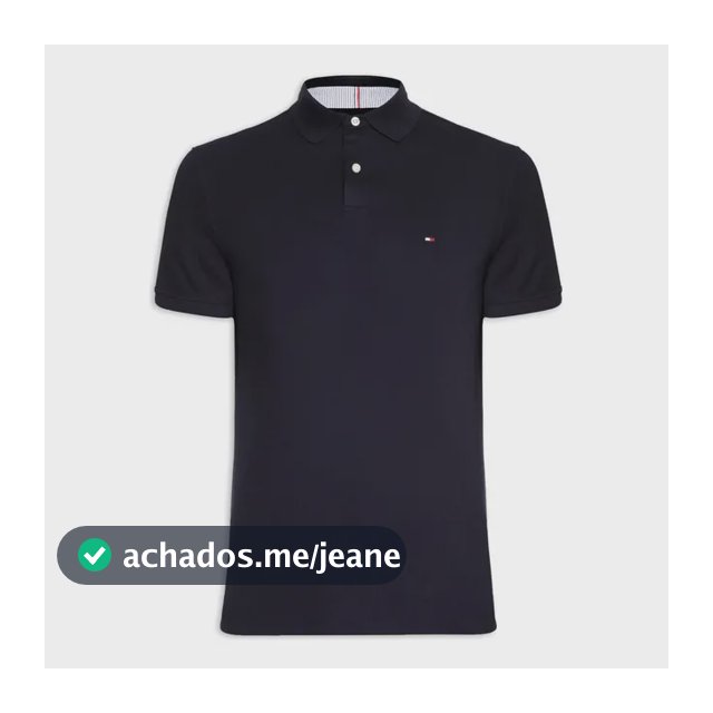 Polo Tommy Hilfiger Masculina 1985 Regular Fit Azul Xl (usa) / Gg (br)