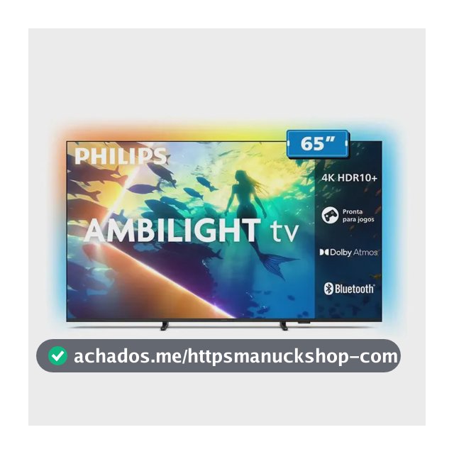Smart Tv Lcd Led 65 Philips 65pug8100/78 4k Uhd Wi-fi + Blu