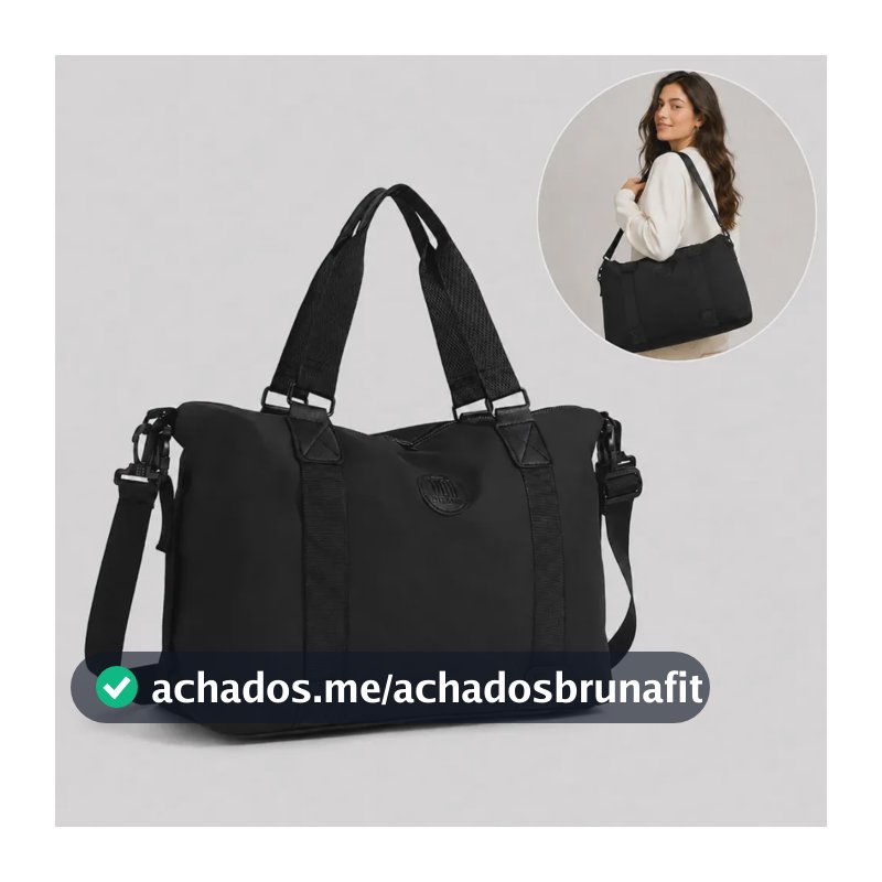 Bolsa Transversal Esportiva Grande Alça De Ombro Ajustável Faculdade Trabalho Viagem Uso Diário Zíper Ótima Capacidade Cor Preto