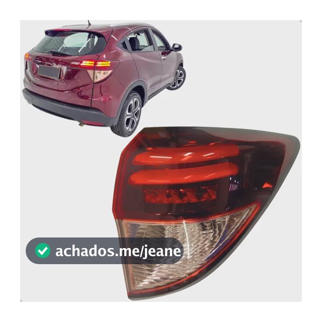 Lanterna Traseira Direita Honda Hr-v Touring 2018 Com Led Direito/passageiro Vermelha