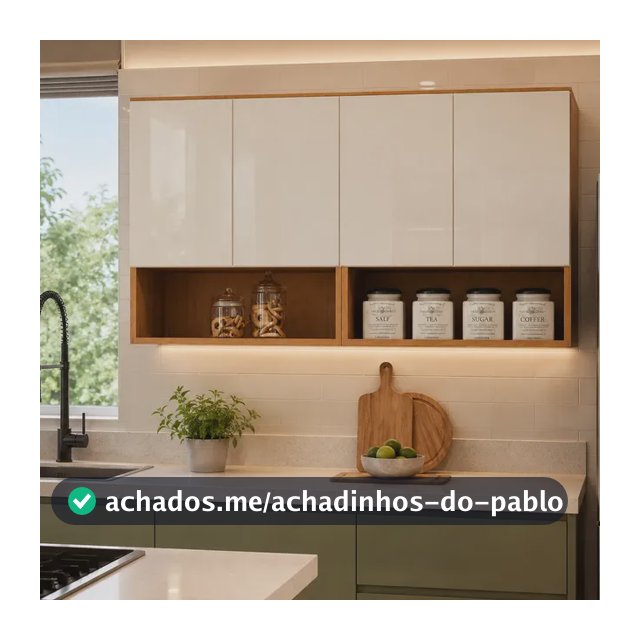 Armário De Cozinha De Parede Multiuso Lavanderia 4 Portas