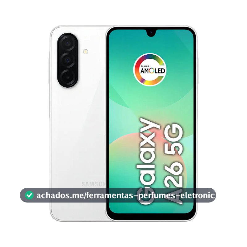 Celular Samsung Galaxy A26 5g 256gb, 8gb Ram, Câmera De 50mp, Ip67, Tela Super Amoled 6.7 , Nfc - Branco