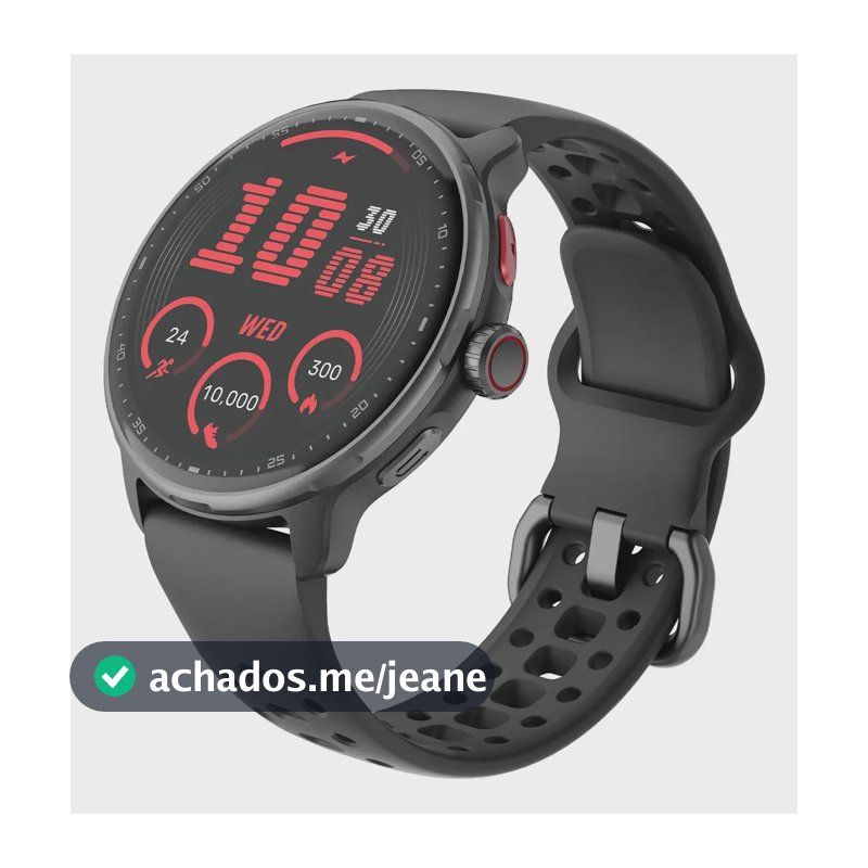 Relógio Inteligente Gps Smartwatch Amoled 3atm Outdoor Strar Preto Mesh