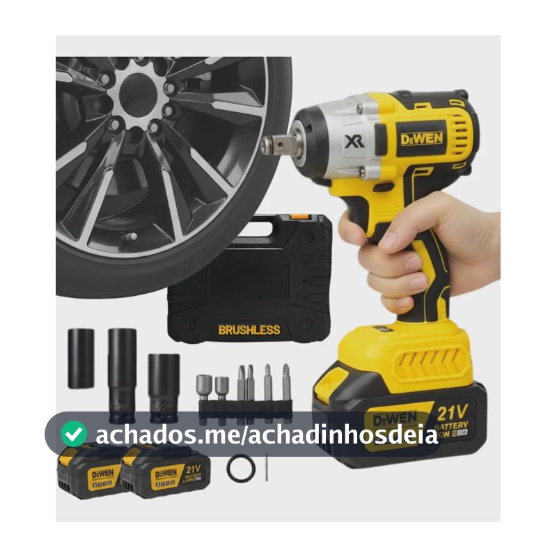 Chave De Impacto A Bateria Profissional 1/2 Motor Brushless 450 Nm 3250 Rpm 02 Baterias Bivolt Parafusadeira E Furadeira Maleta E Acessórios Alta Potência Motor Sem Escovas