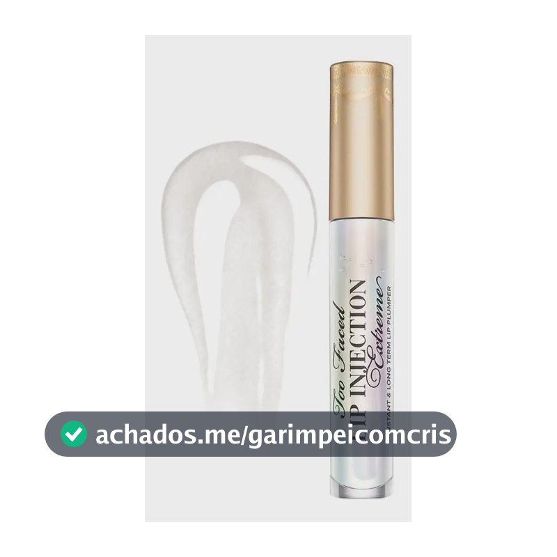 Brilho Labial Too Faced Lip Injection Extreme Gel Volumizador, com Ácido Hialurônico