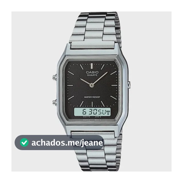 Relógio Casio Unissex Vintage Prata Aq-230a-1dmq