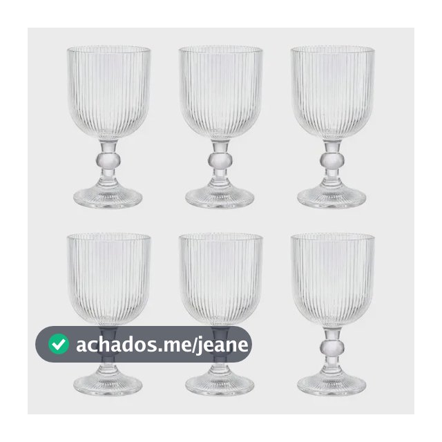 Taça Cameratta 360ml | Conjunto Com 6 Pçs | Vidro Gamma Cor Transparente