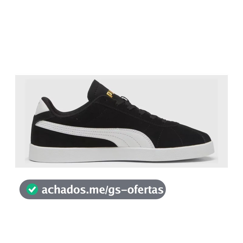 Tênis Feminino Club Ii Puma Preto Liso 37 Br