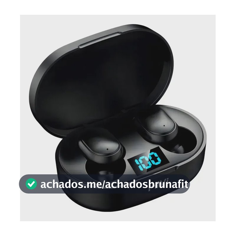 Hivi Fone De Ouvido Bluetooth 5.0 Par Sem Fio Duplo Cor Preto