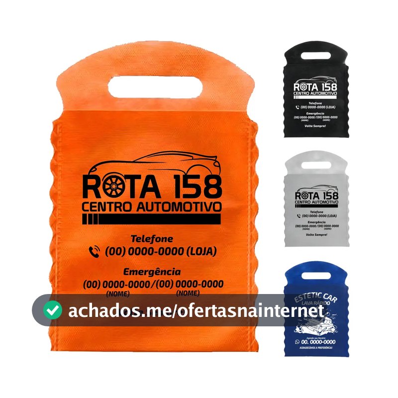 100 Saco Lixo Lixocar Personalizadas Para Auto Peças Cor Laranja