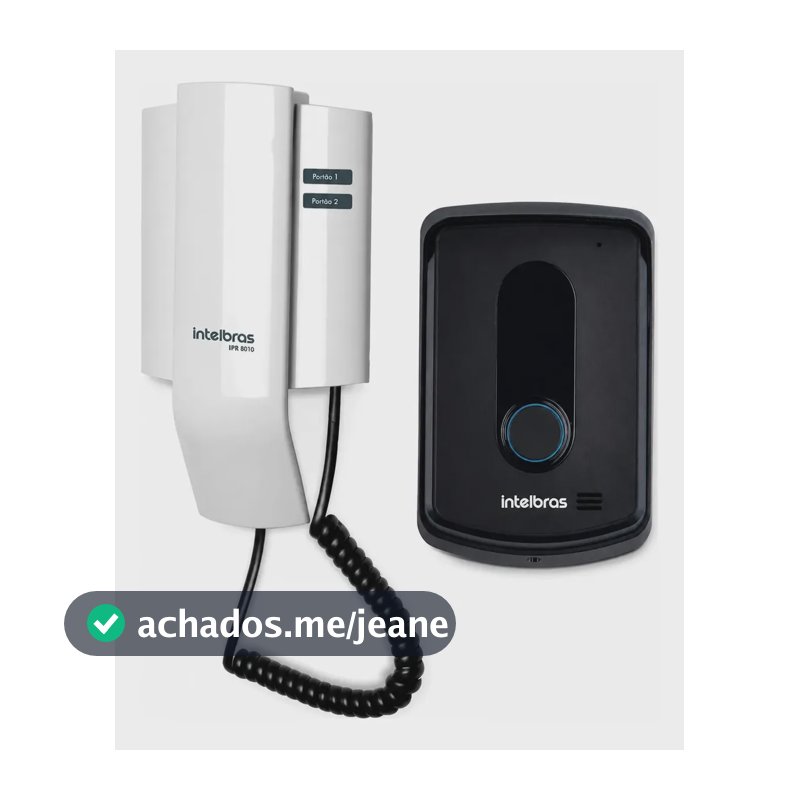 Porteiro Residencial Intelbras Ipr 8010 Bivolt 2 Fios Branco/preto 127/220v