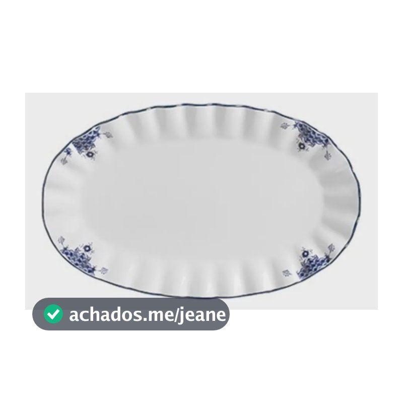 Travessa Média Hamptons Scalla 49 Cm Branco