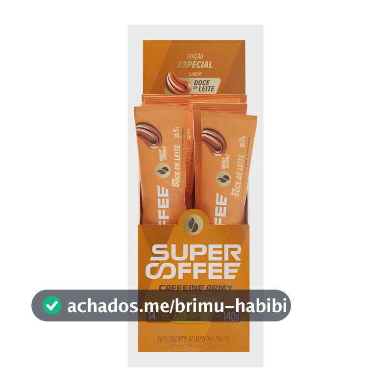 Super Coffee To Go 14 Sachês Caffeine Army Sabor Doce De Leite