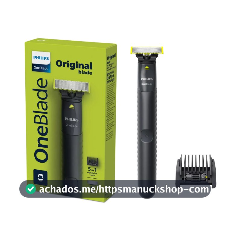 Barbeador e Aparador Elétrico Philips OneBlade com Pente 5 em 1, Sem Fio e À Prova D'Água - QP1425/10