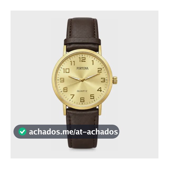Relógio De Pulso Masculino Minimalista Old Money Fortuna Marrom Cx Dourada