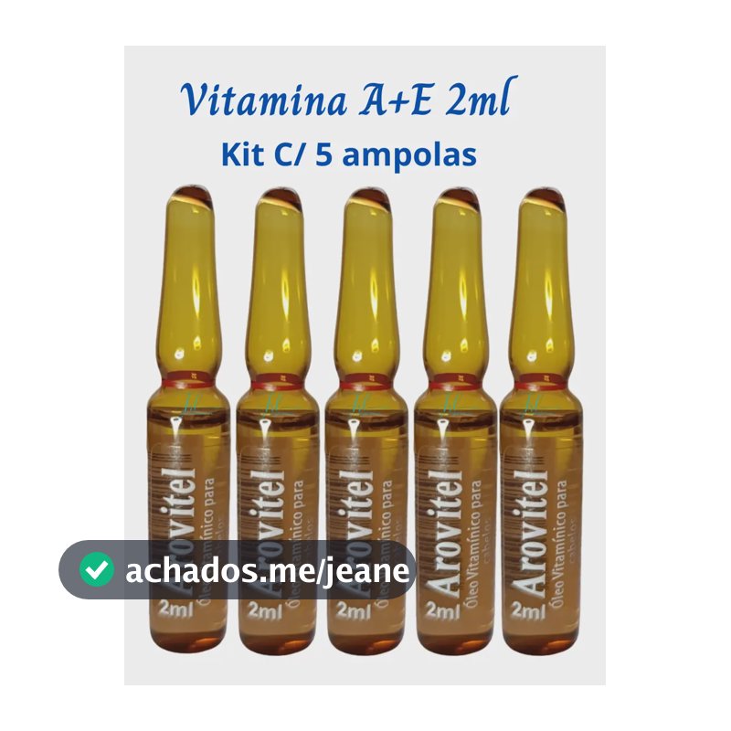 Arovitel Vitamina A+e 2 Ml Kit C/ 5 Ampolas - Fortalecimento