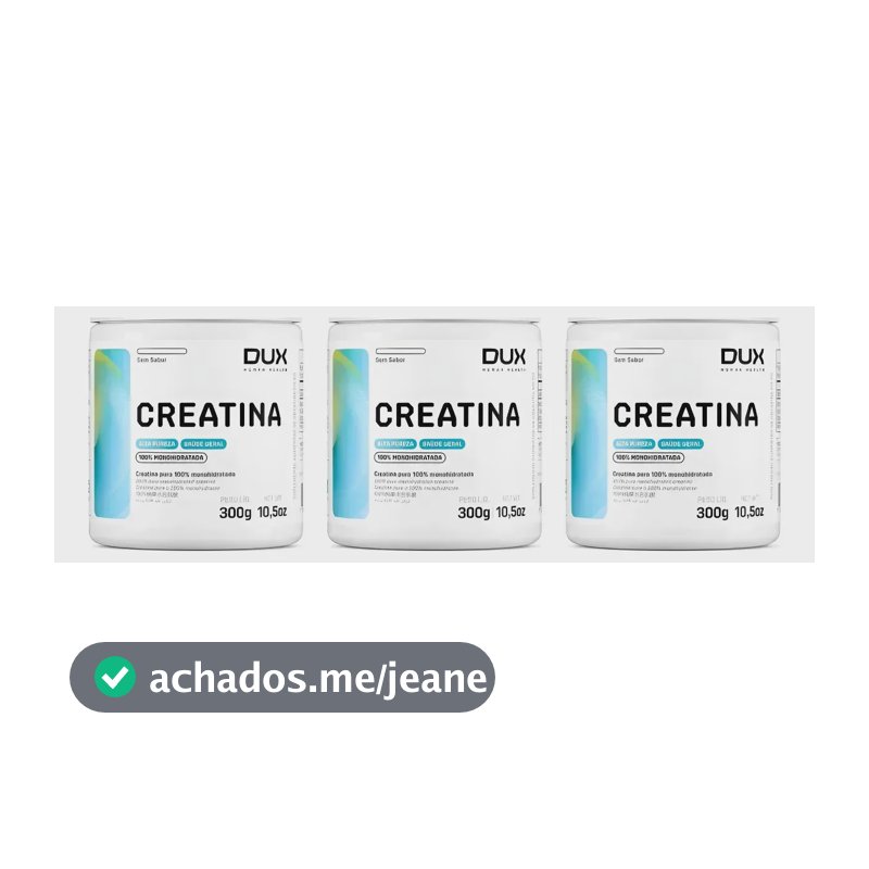 Creatina Dux Human Health em pó Sem sabor x 300g 3 un