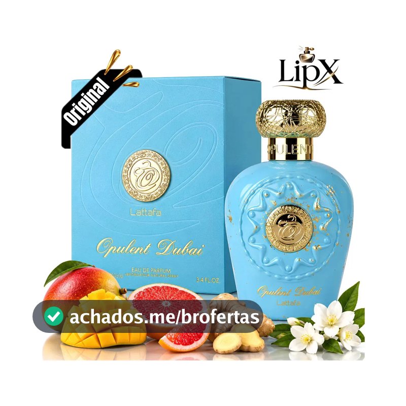 Perfume Arabe Opulent Dubai Eau De Parfum 100 ML Original Com Nf
