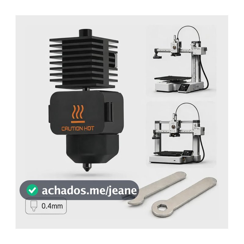 Hotend Bico Para Bambu Lab A1 A1 Mini 0,4mm Aço Endurecido