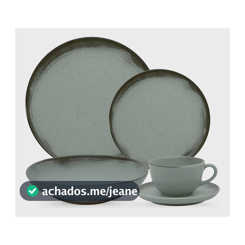 Aparelho De Jantar E Chá 30 Peças Oxford Flat Pacífico