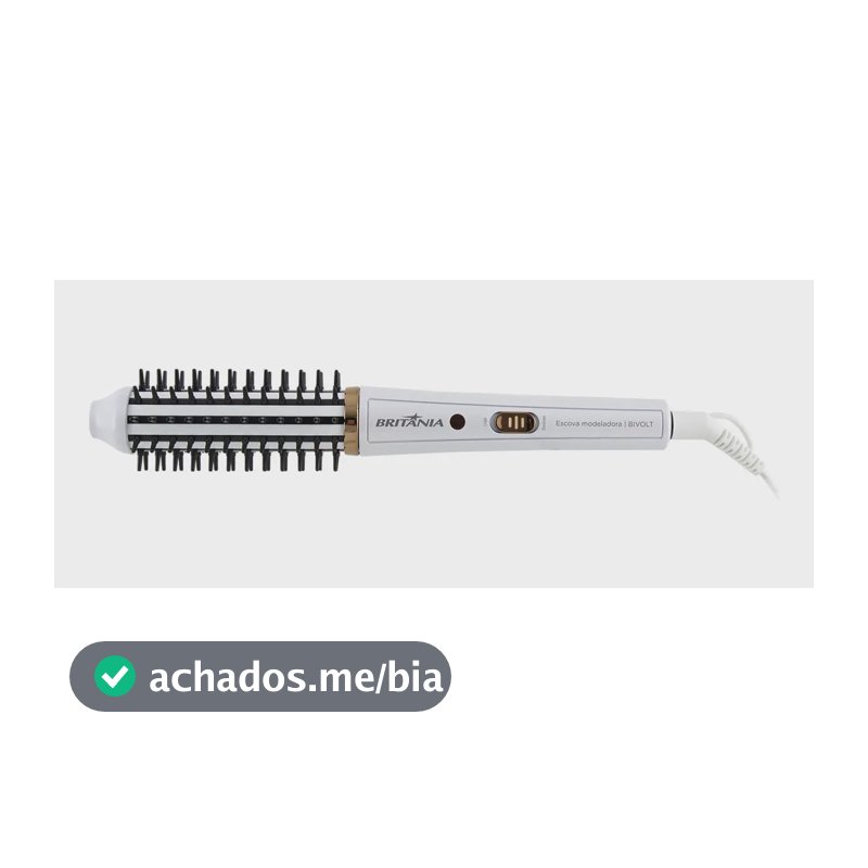 Escova Modeladora Britânia 2 em 1 Branca Antiaderente 60W BEC04 Bivolt