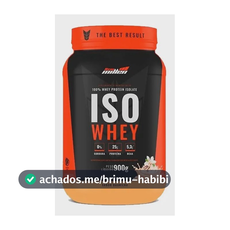 Iso Whey Isolado 900g - New Millen Sabor Baunilha