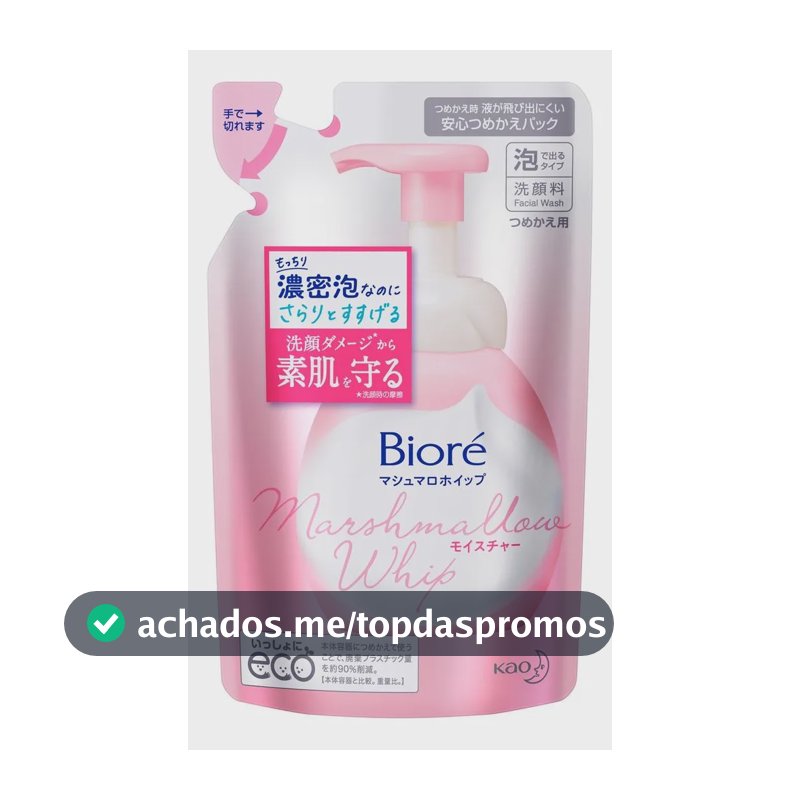 Bioré Marshmallow Whip Moisture Refil Sabonete Facial 130ml Única