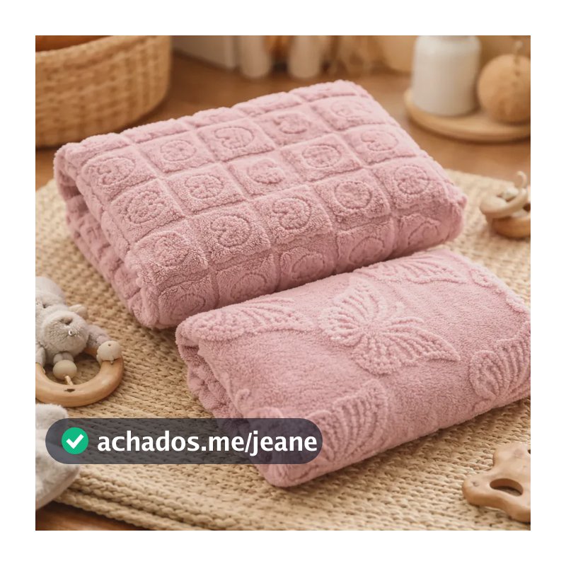 Cobertor De Berço Menina 3d Rosa 110x90cm Extra Macio Jolitex