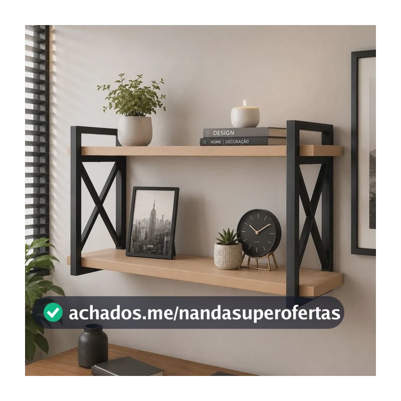Prateleira De Parede Estilo Industrial Moderna Rústica 80cm