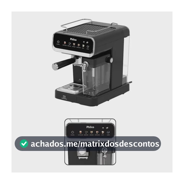 Cafeteira Philco Pcf05a 20 Bar 5 Em 1 1350w 220v Preto 220v