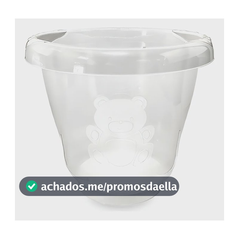 Banheira Ofurô Banho Bebê Tradicional 0-6m Recém-nascido Adoleta Transparente Branco