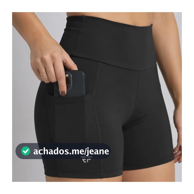 Shorts Academia Fitness Corrida Feminino Com Bolsos Cós Alto