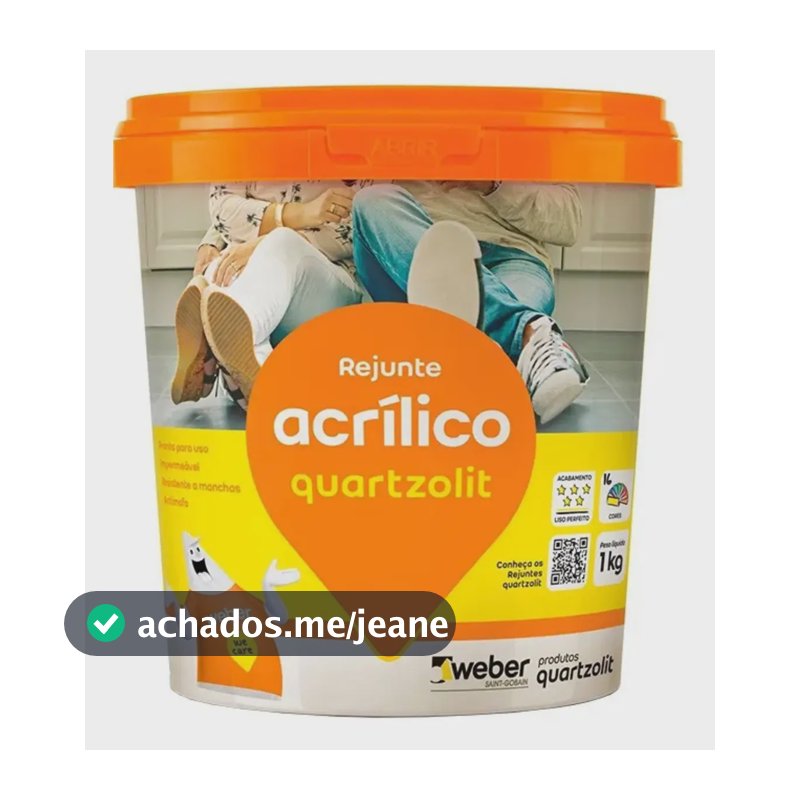 Rejunte Acrílico Weber Quartzolit 1kg - Cinza Outono