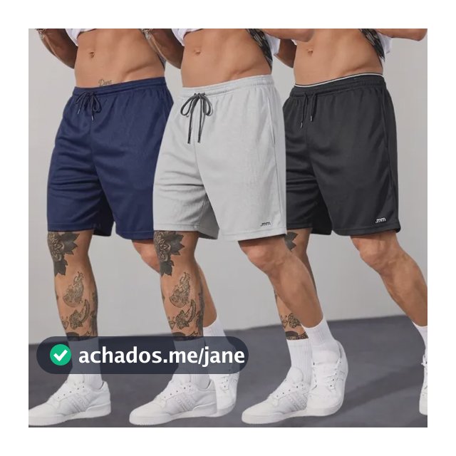 Kit3 Short Futebol Bermuda Masculina Academia Treino Esporte