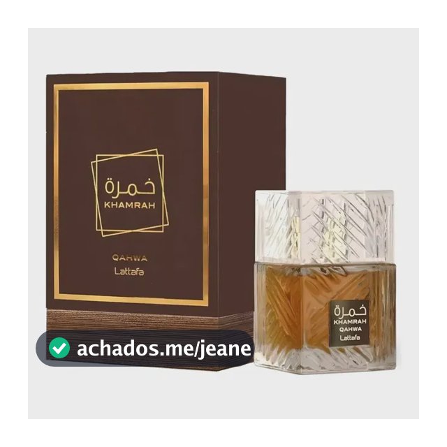 Perfume Unissex Lattafa Khamrah Qahwa 100ml Dubai
