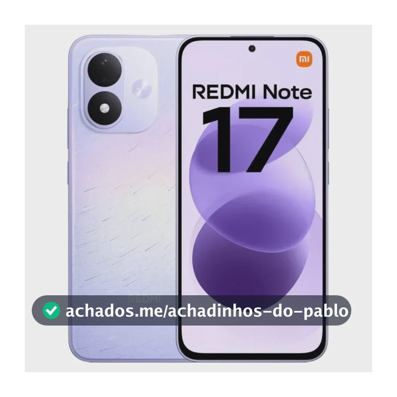 Smartphone Xiaomi Redmi Note 17 4G 4GB RAM 128GB Dual SIM 7.700 mAh Amoled 6.99" Roxo