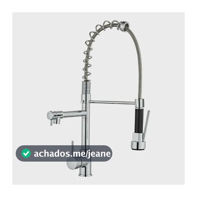 Torneira Cozinha Gourmet Monocomando Cromada Flexível Extensível 2 Jatos retratil Holter Home Design