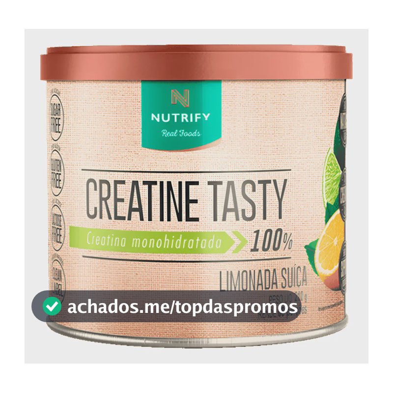 Creatine Tasty Lata 210g Nutrify Sabor Limonada Suíça