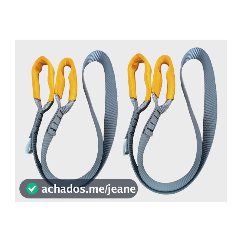Fita De Ancoragem 200cm, 24 Kn, Kit ( 2 Peças ) Cinza-escuro