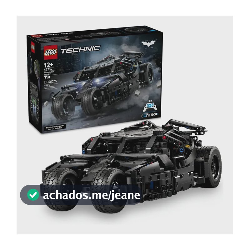 LEGO Technic Batmobile Tumbler 42239; Carro de controle remoto; Conjunto de construção de super-herói, Ideia de presente para crianças e adolescente; 12+