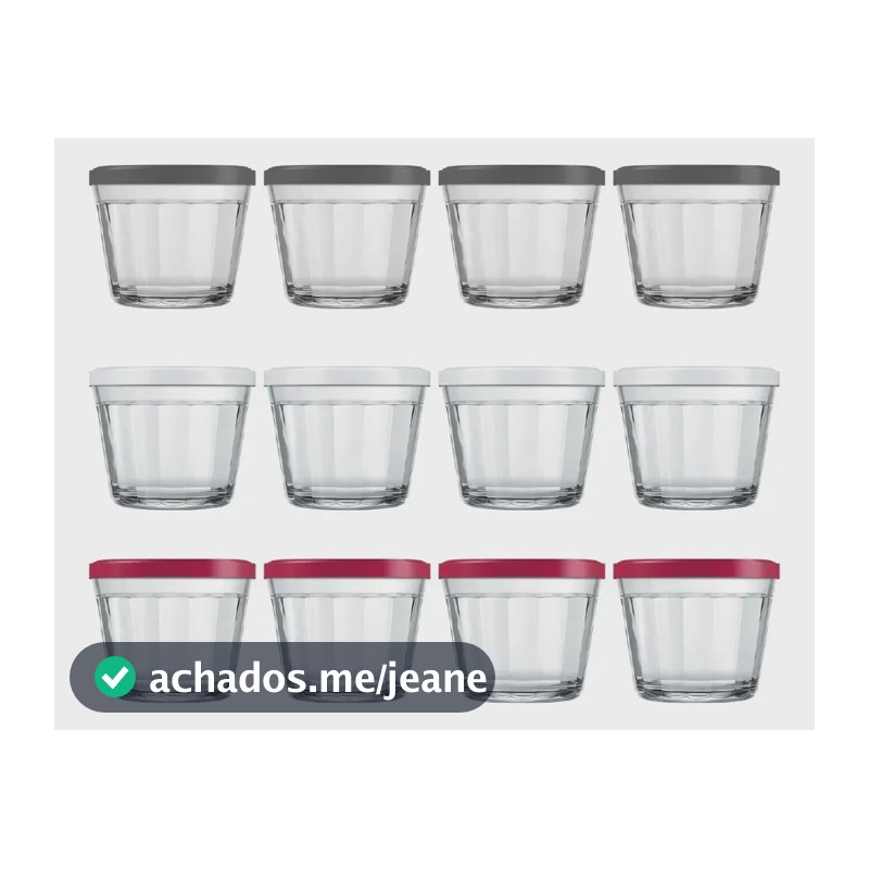Conjunto Tigela Americano 150ml Com Tampa 12 peças Nadir