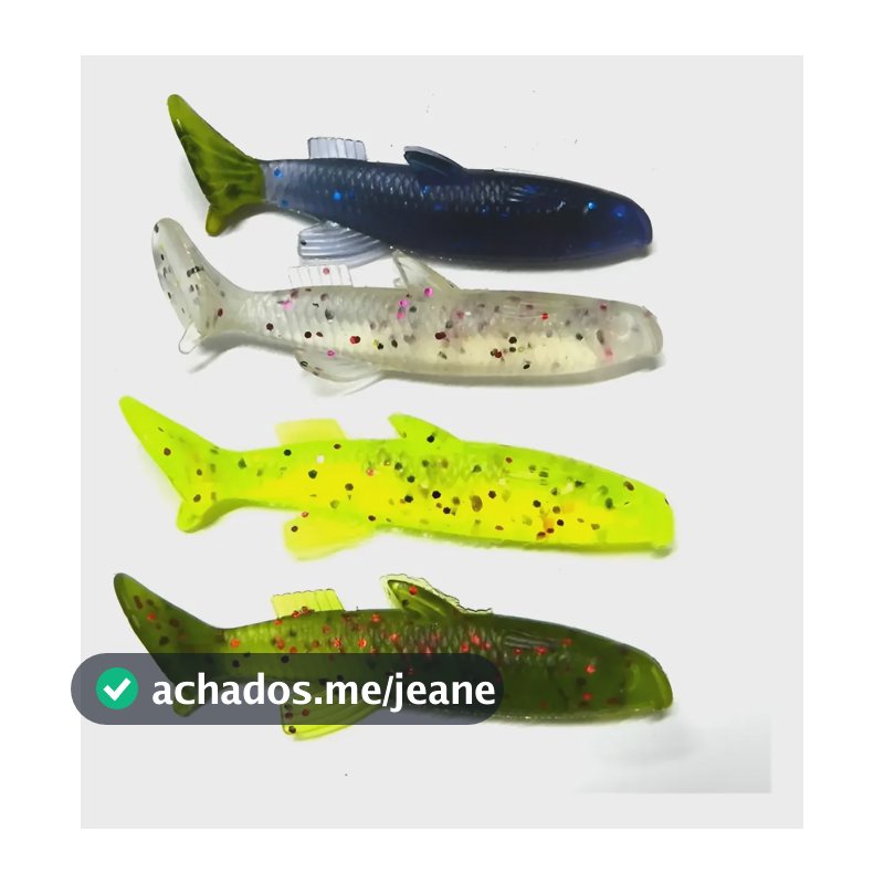 Isca Soft Shad  7 Cm- Kit 4 Unidades Como As Da Foto