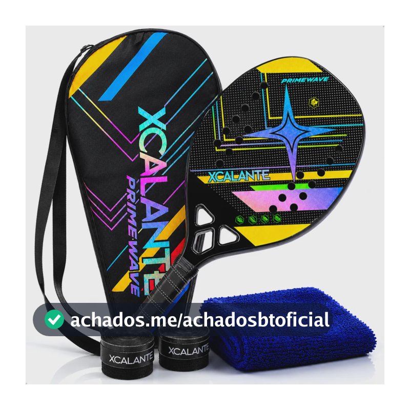 Raquete Beach Tennis Carbono Eva Soft Profissional Completa X3203
